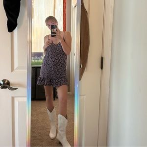 Floral light mini dress! You can adjust the straps, is on the smaller side.